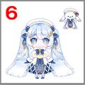 画师杏夏蜜柑设计的雪未来形象
